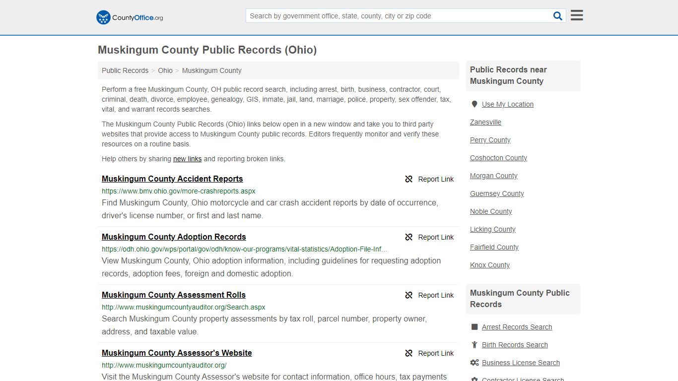 Public Records - Muskingum County, OH (Business, Criminal ...